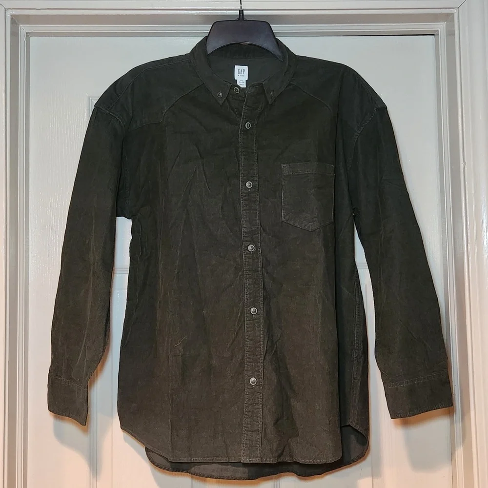 NWT GAP Kids Corduroy Button Down Shirt Casual Fall Winter Warm Classic‎